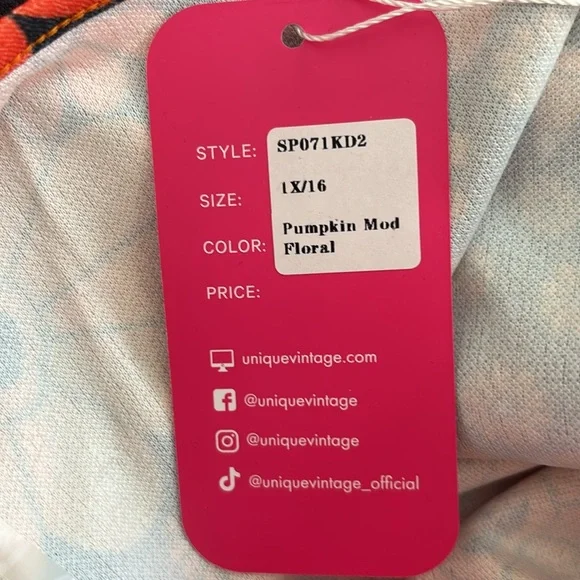 Retro & Vintage SMAK Parlour Pumpkin Mod Style Dress NWT - Picture 7 of 7